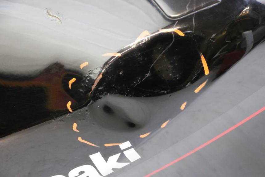 photo de FUEL TANK KAWASAKI GPZ RX 1000 (1986 - 1988) - Markings and original references